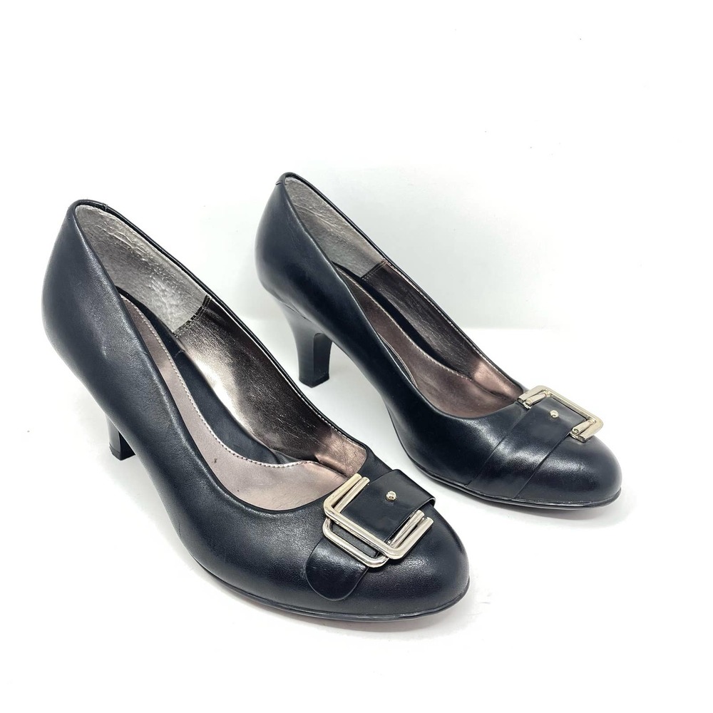 Euro Soft by Sofft Amberly Black Heels Genuine Leather Size 9.5